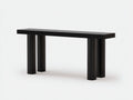 Estante consola 120×35×78 cm – madera negra – diseño geométrico para sala de estar