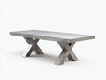 Estante consola efecto hormigón 185×62×76 cm - gris claro - diseño X para sala de estar