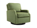 Sillón giratorio tapizado 90×92×96 cm - verde salvia/negro - asiento acolchado para dormitorio