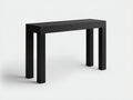 Estante consola de madera 120×35×80 cm - negro - diseño rectangular minimalista
