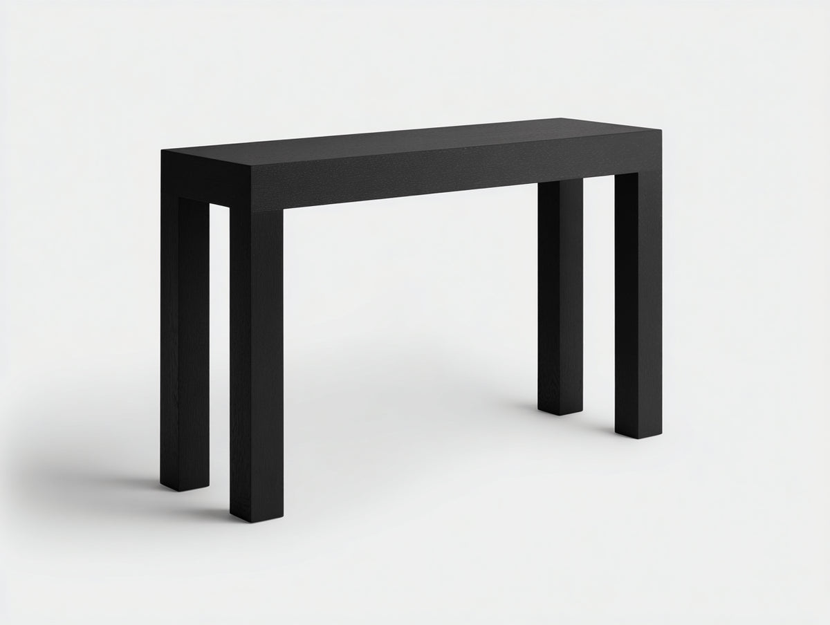 Estante consola de madera 120×35×80 cm - negro - diseño rectangular minimalista