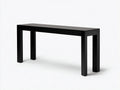 Estante auxiliar de madera 130×35×82 cm - negro - estructura abierta con patas cuadradas